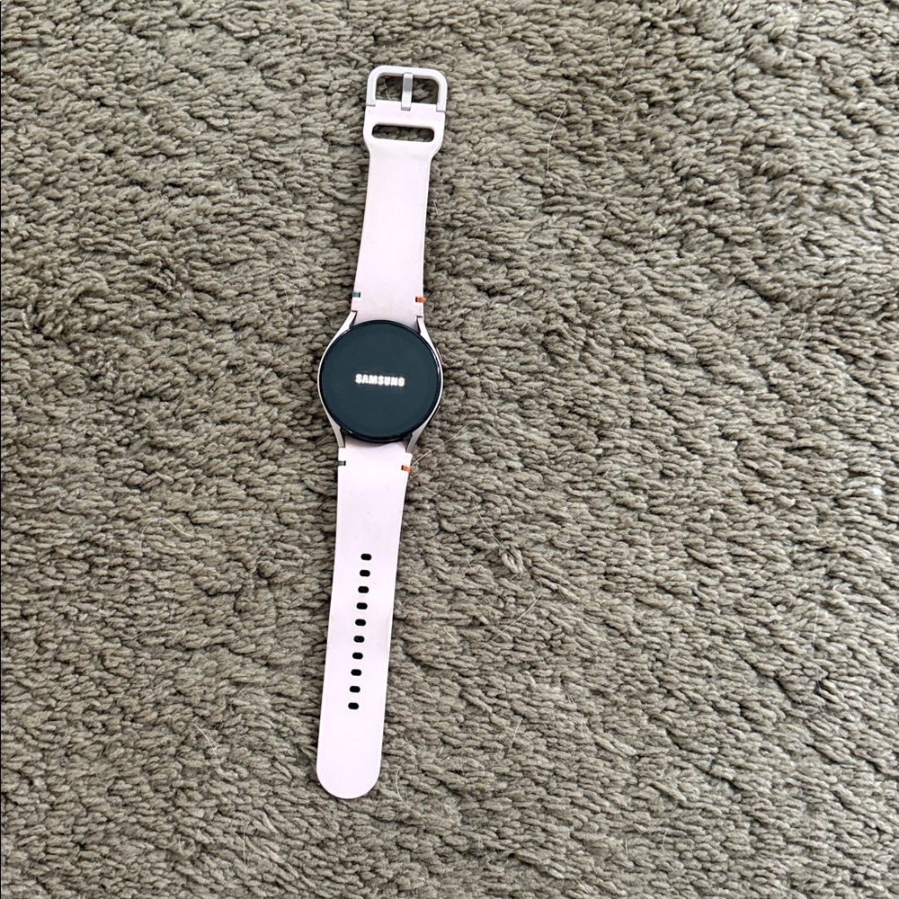 Samsung Smartwatch with Pink Strap (charger not included)
